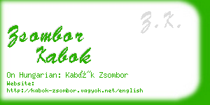 zsombor kabok business card